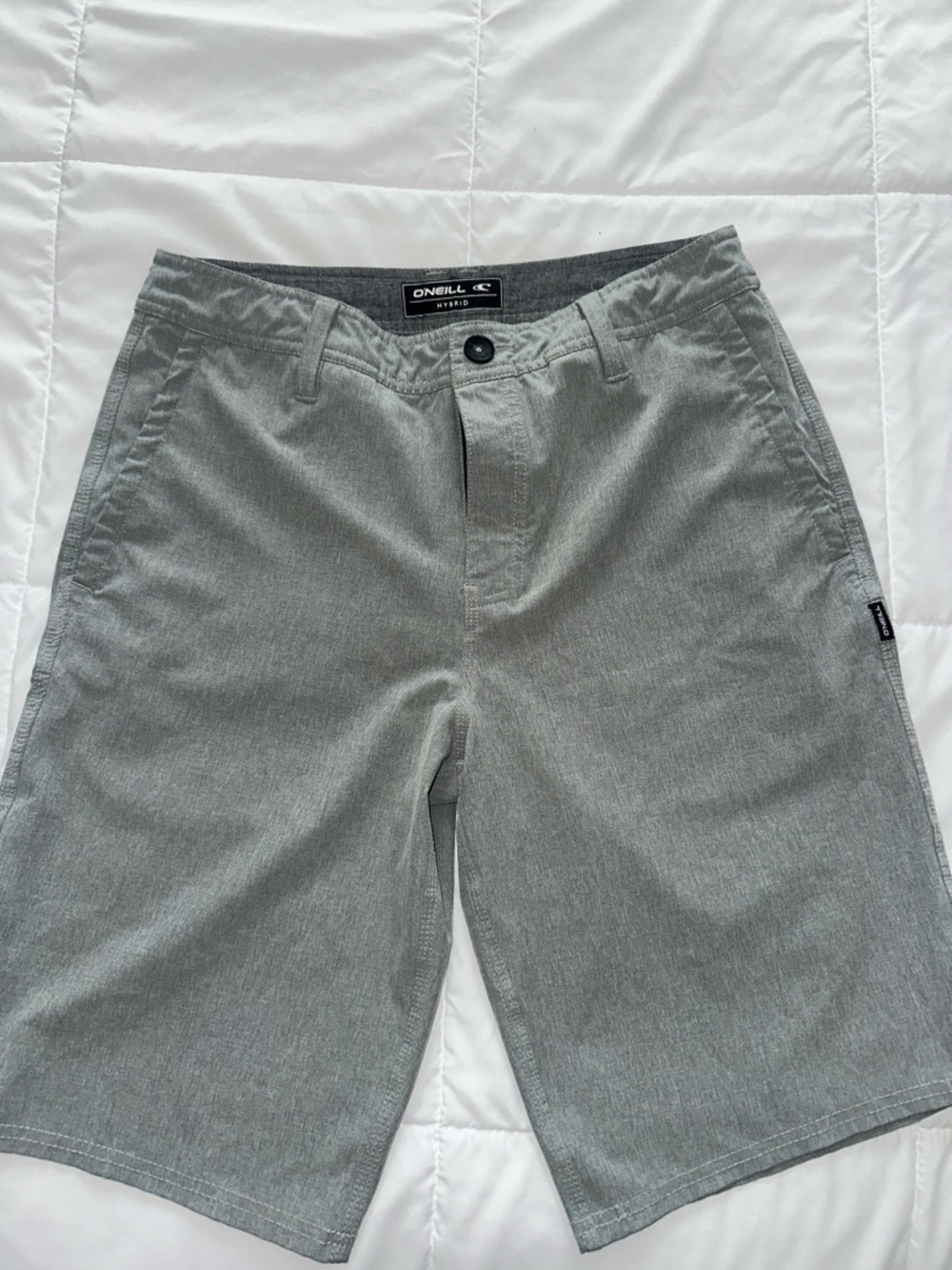 O'Neill Men's Light Gray Flat Front Shorts